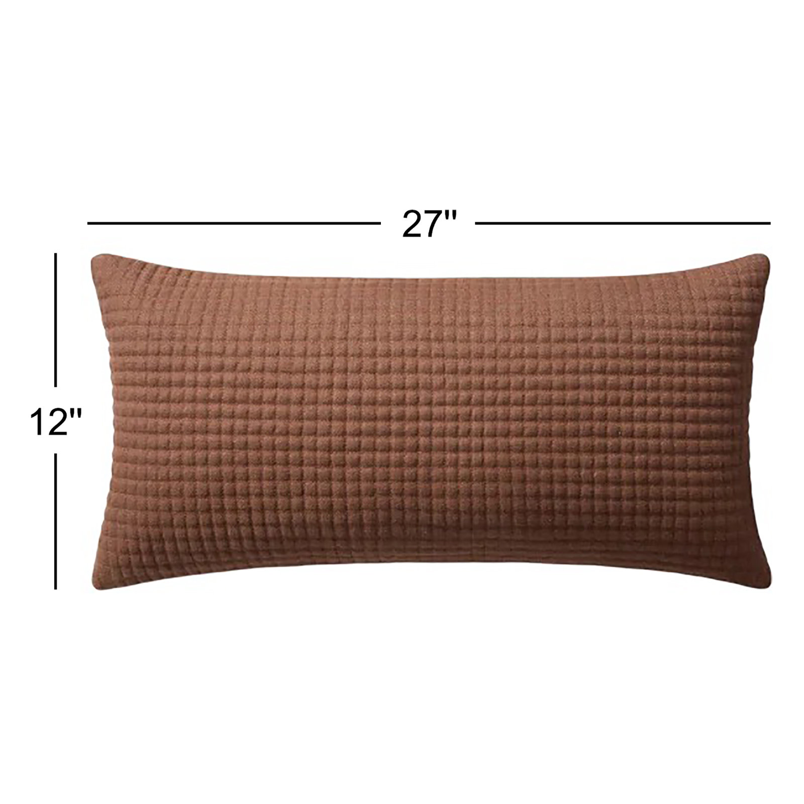 Christopher Pillow Cover, Rust, Polyester, Rectangular 27"H x 12"W