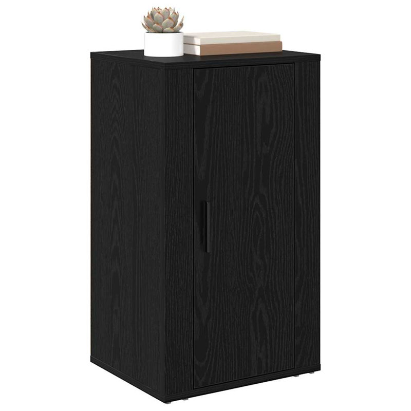 Sideboard Engineered Wood Side Cabinet Home Organiser, Black Oak