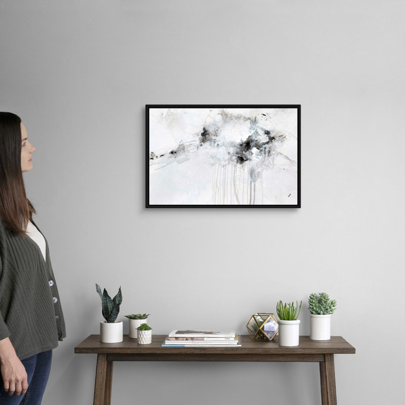 Reproduction d’art sur toile presque silencieuse par Kari Taylor, Cadre flottant noir, H 18 po x l 26 po x P 1,75 po