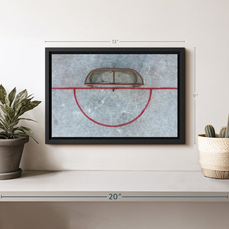 Ice Hockey Goalpost Canvas Print, 9" H x 13" W
