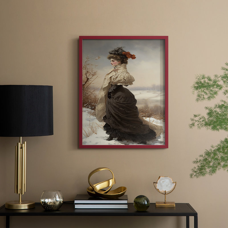 Reproduction encadrée WOMEN Series CMLxxviii - bois massif, Rouge, H 15 po x l 12 po