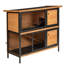 Cage à lapin en bois de 2 étages - structure en métal, toit imperméable, portes verrouillables, auge, grande table de 48 po et en métal, plateau sans fuites, boîte de course