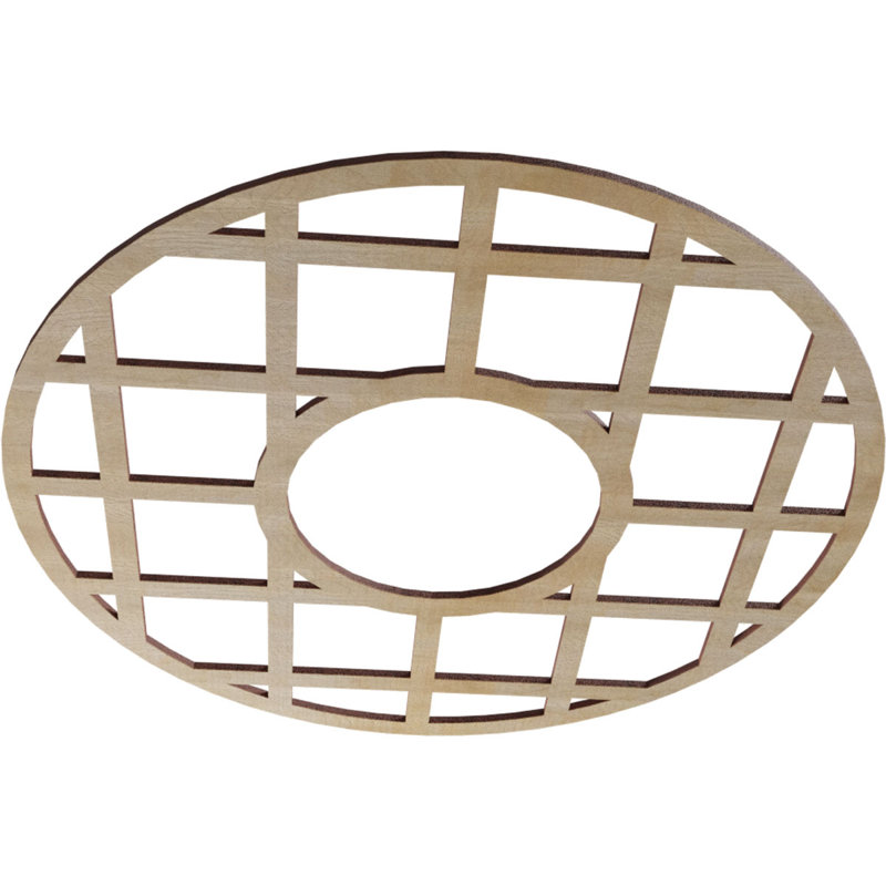 Médaillon de plafond 24 "x 24" x 8 3/4 "x T 1/4" O'Neal, Hickory, H 22 po x l 22 po x P 0,25 po
