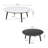 2 Piece Aluminum Patio Table Set With Sintered Stone Tabletop