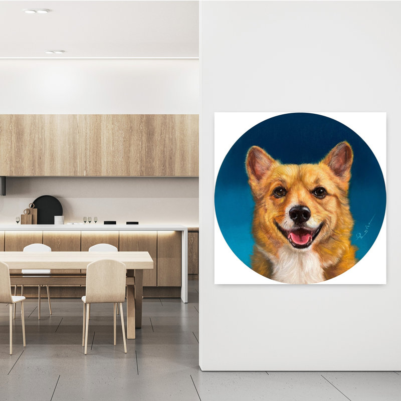 Art contemporain pour chien Barry, H 48 po x l 48 po