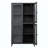 Classic Metal Storage Cabinet with 4 Tempered Glass Doors & Adjustable Shelves, Versatile Bookcase Display Cabinet for Home, Office, Living Room & Kitchen