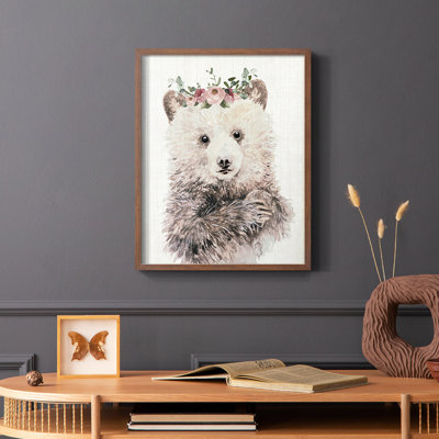 Dressy Cub Framed Print - Solid Wood