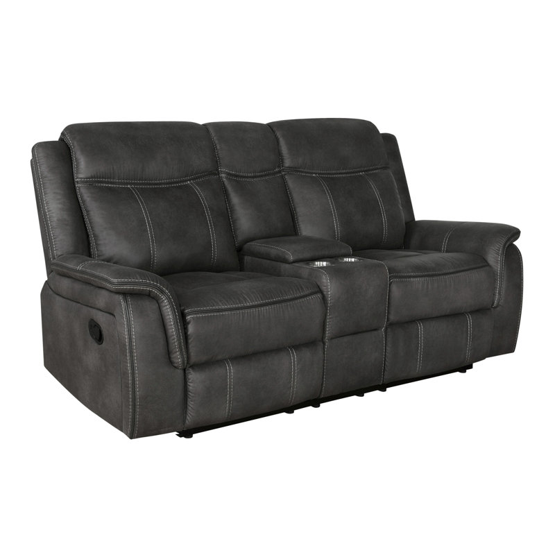 Causeuse Aerne, Microfibre gris foncé