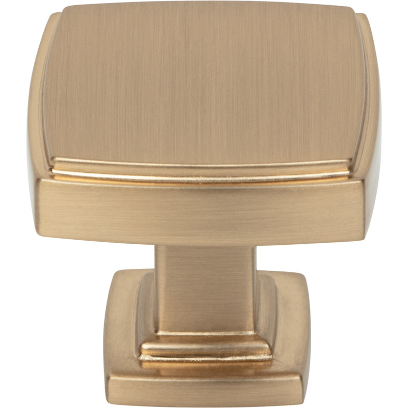 Square Knob, Satin Bronze