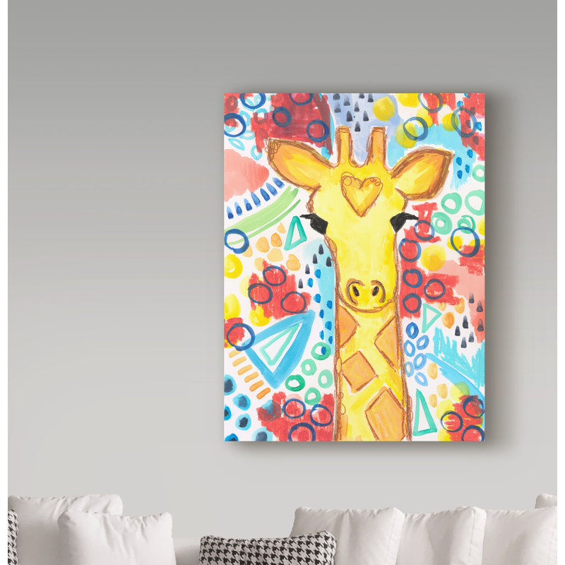 Art sur toile Huso «Watercolor - Giraffe», H 19 po x l 14 po x P 2 po