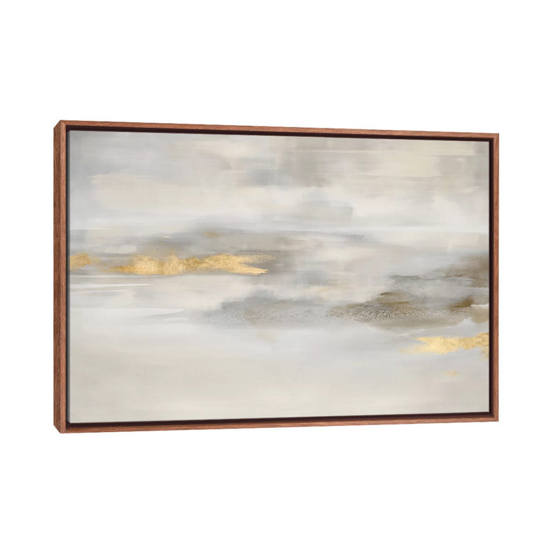 «Ethereal In Neutral» par Rachel Springer - impression d'art graphique, H 26 po x l 40 po x 1,5 po, Pas de tapis