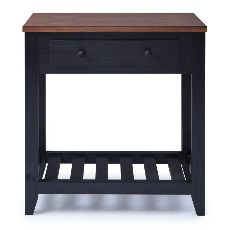 70cm Solid Wood Console Table, Black
