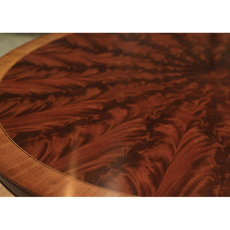 Round Mahogany Wood Dining Table