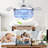 30" Rgb Retractable Crystal Ceiling Fan With Light-851960727