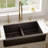 Karran Retrofit Farmhouse Apron Front Quartz Composite 34'' X 21-1/4'' 50/50 Double Bowl Kitchen Sink-35699282