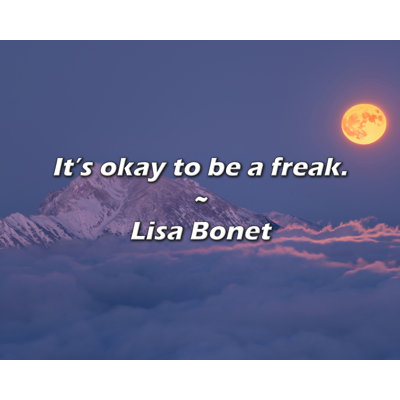 Citation artistique «C'est normal d'être un monstre». Toile tendue par Lisa Bonet