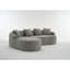 Canapé modulaire en L éponge à compression complète Boneless LY-022, méridienne modulaire en chenille, 30D haute densité pour le salon en appartement, 900 lb-409958906