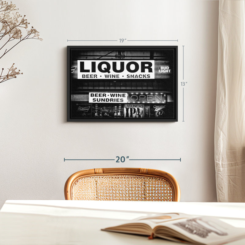 «Black Nevada Liquor», H 13 po x l 19 po