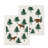 Set Of 2 Moose & Bear With Pine Trees Dishcloth