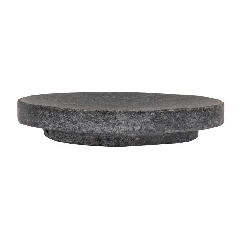Savon rond en marbre, Noir