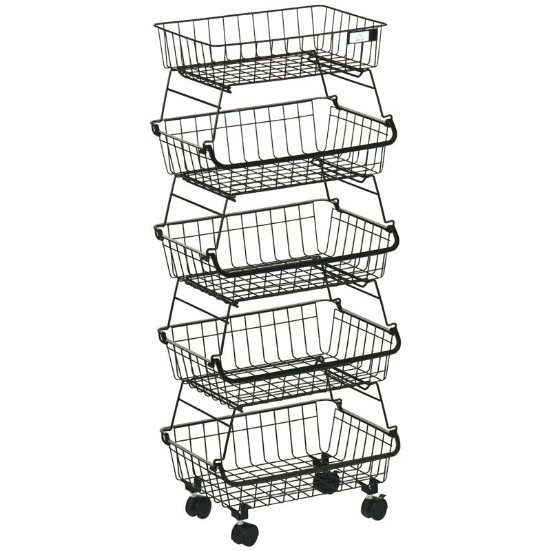 Steel Freestanding Storage Basket