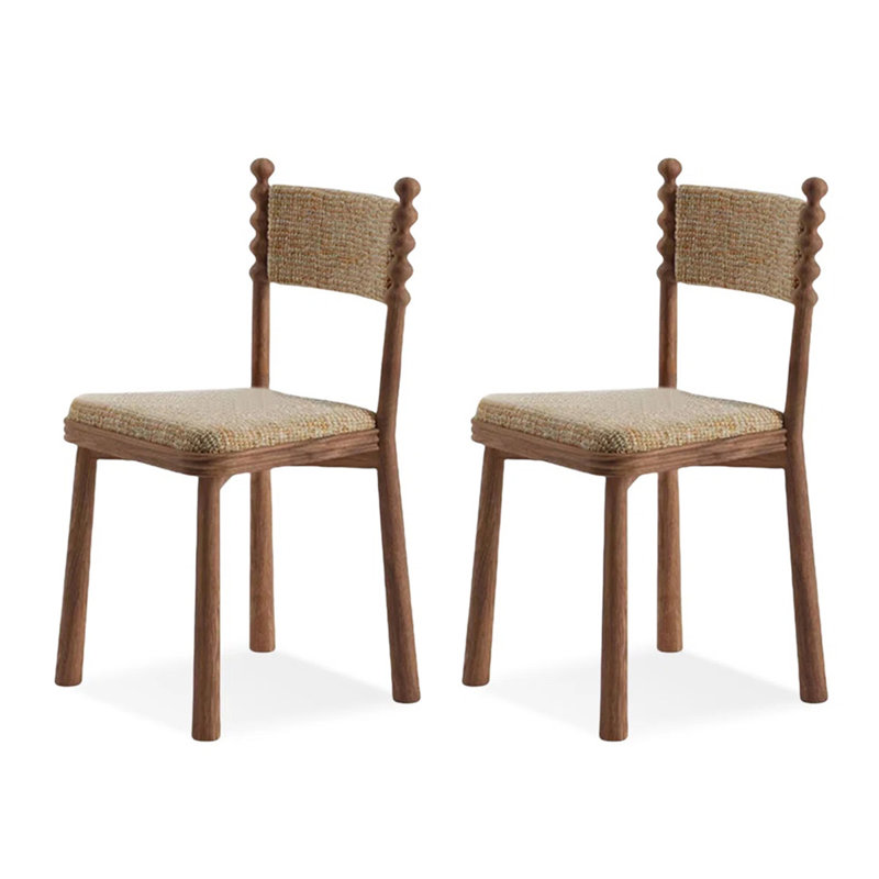 Ensemble de 2 chaises d'appoint à dossier uni