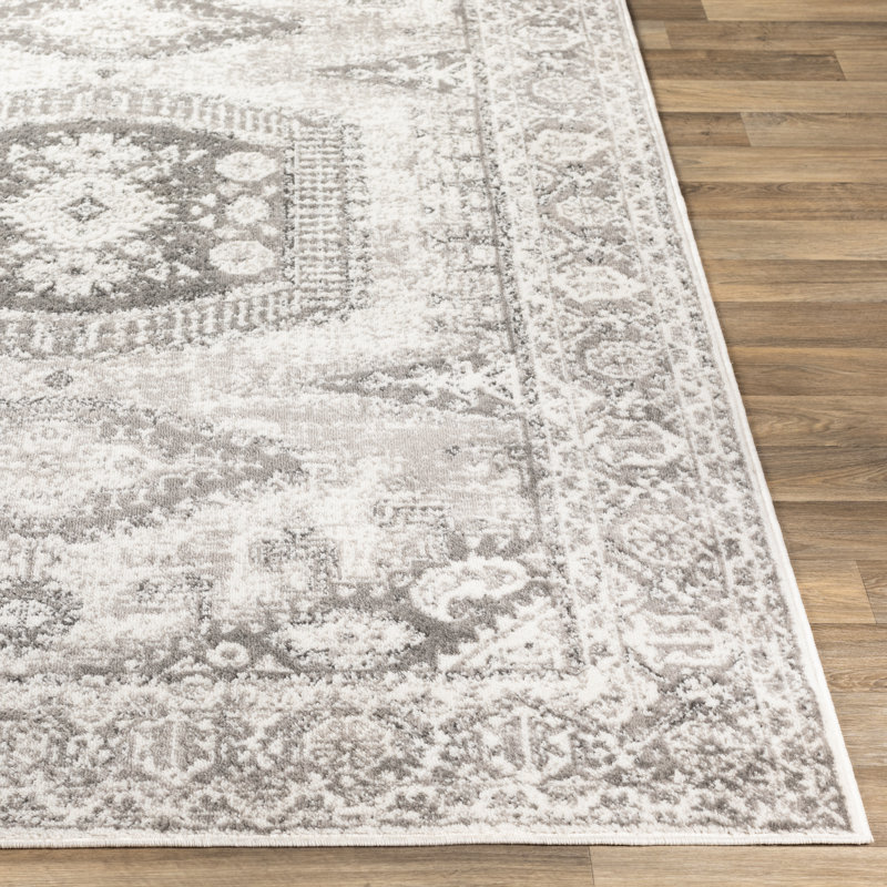 Tapis oriental gris clair Fitz, Rectangle 5 pi 3 po x 7 pi 3 po