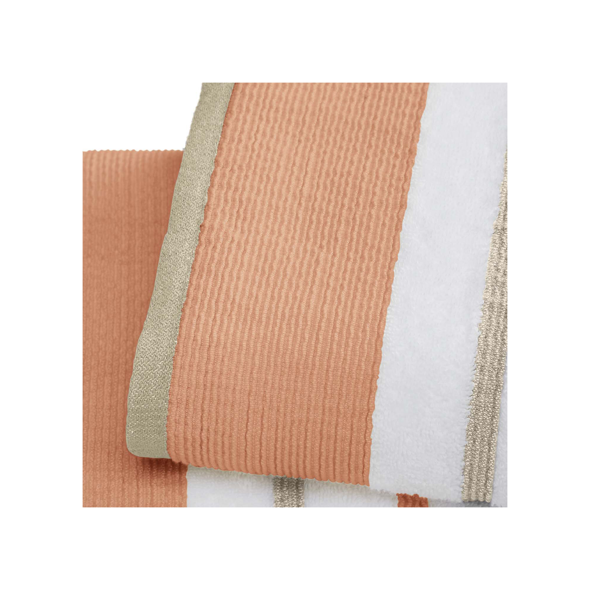 Deanthony Luxury Cotton Decorative, Clay/Taupe, 6 Piece Towel Set