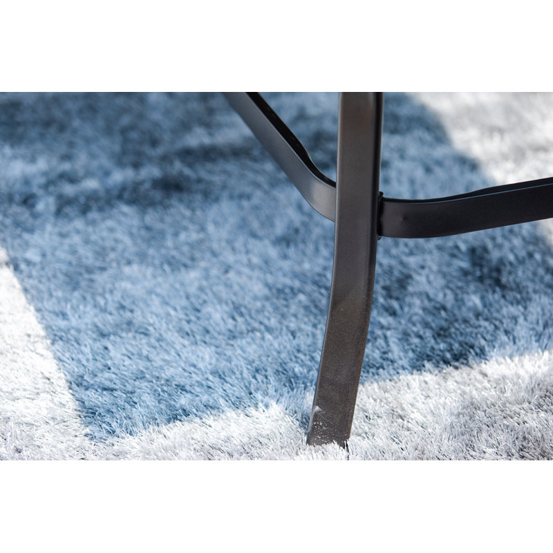 Table basse de patio avec verre Lexa