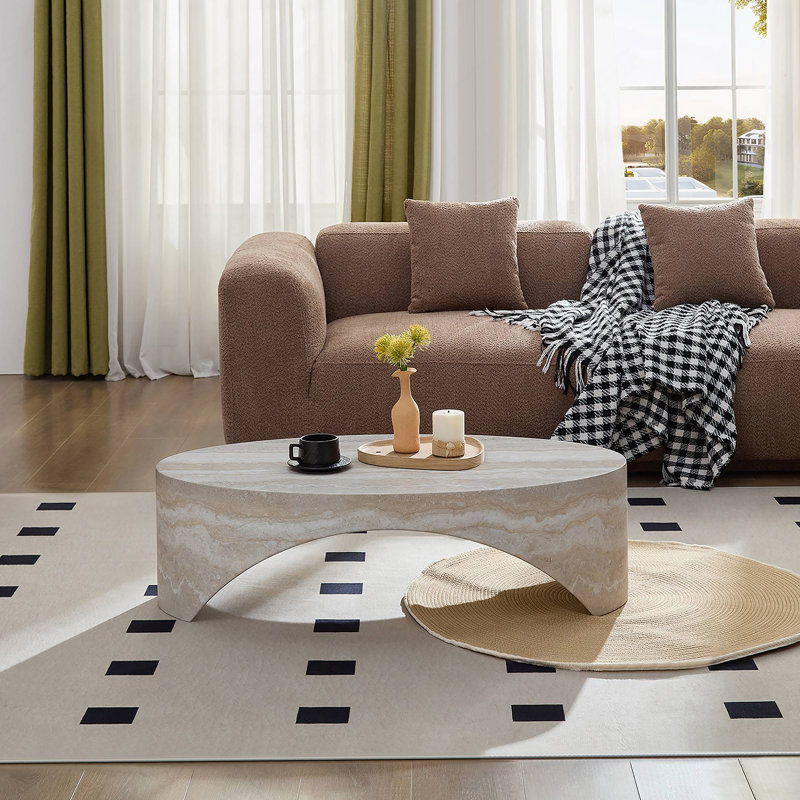 Table d'appoint The Oval, Blanc