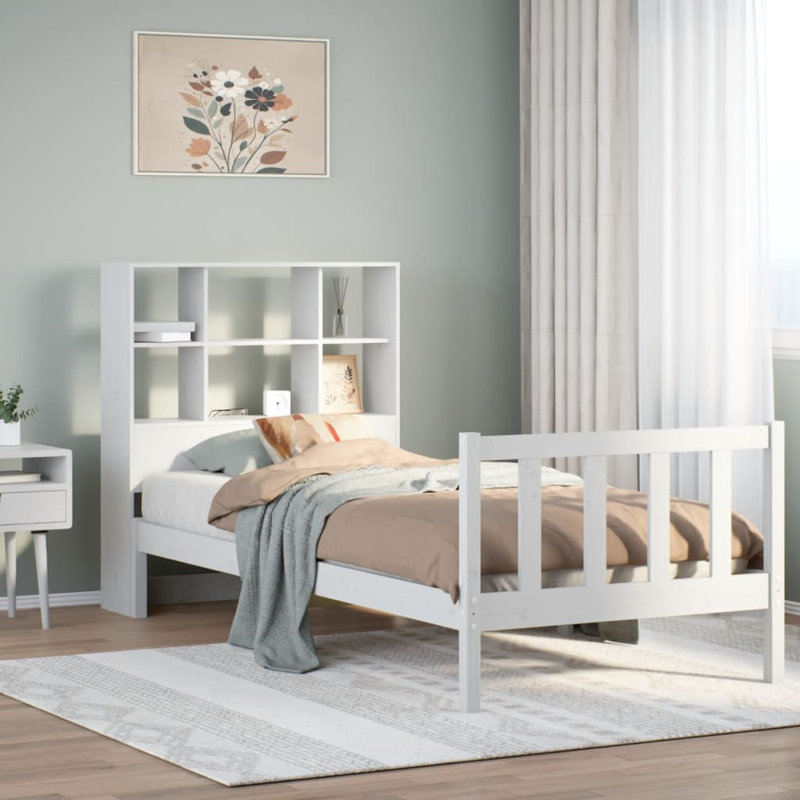 Solid Wood Bed, White