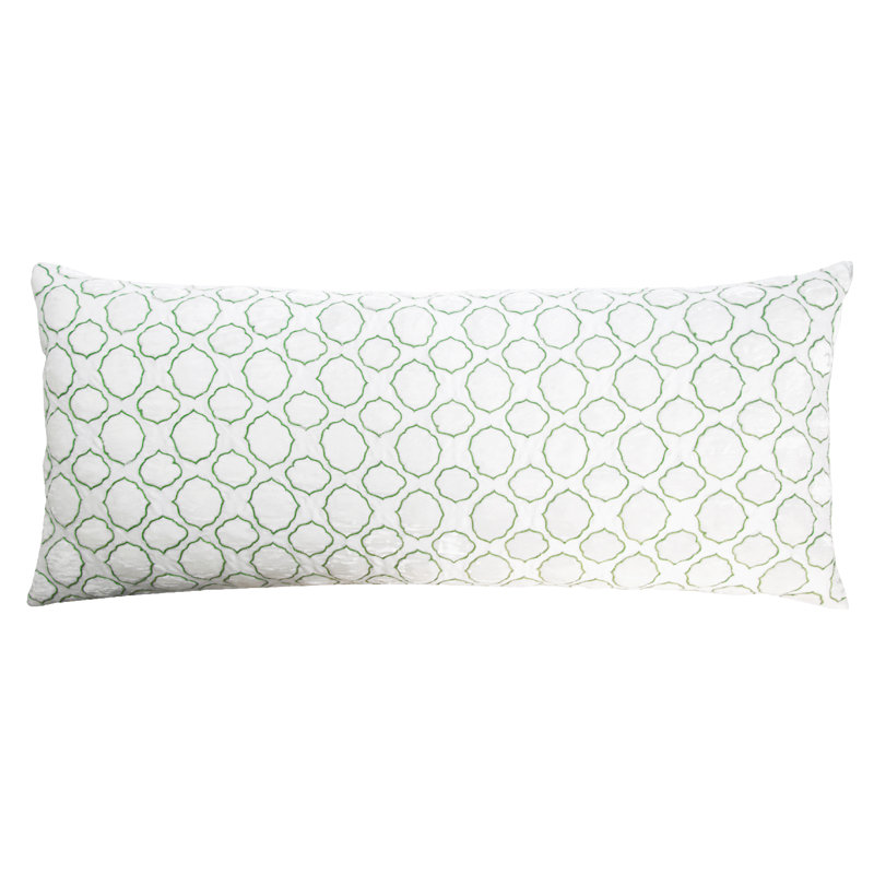 Tile Geometric Throw Pillow, Grass