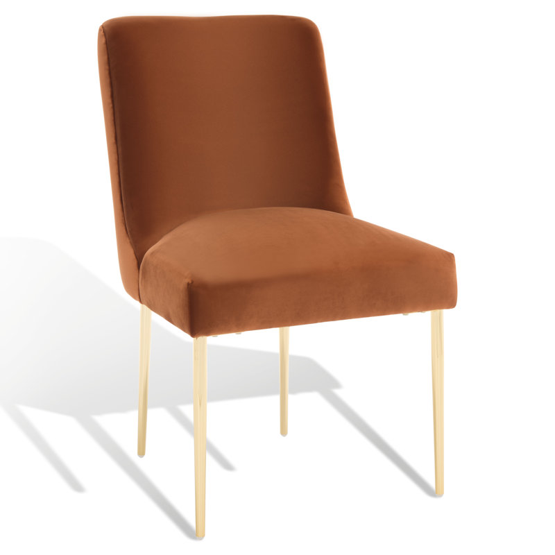 Pine Lake 20.25'' H Upholstered Side Chair, Velvet Rust
