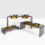 Acrylic Double Bowl Elevated Pet Feeder-1064172218
