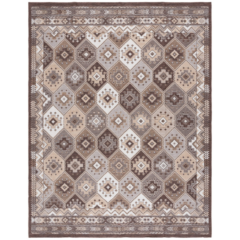 Tapis intérieur / extérieur Kaiyanna Sunrise, Rectangle 8 pi x 10 pi