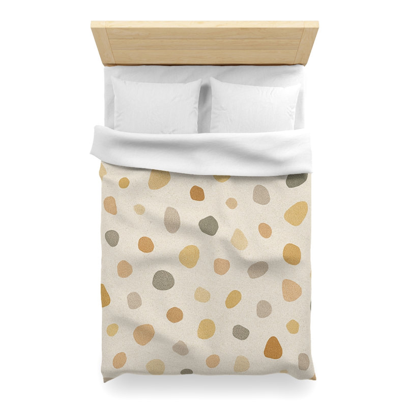 Microfiber Duvet Cover Boho Style, Design 40, White, Twin XL Duvet Cover