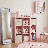 Bomeda 3-Tier Bookshelf Open Shelf Bookcase, Pink-848386359-848386355