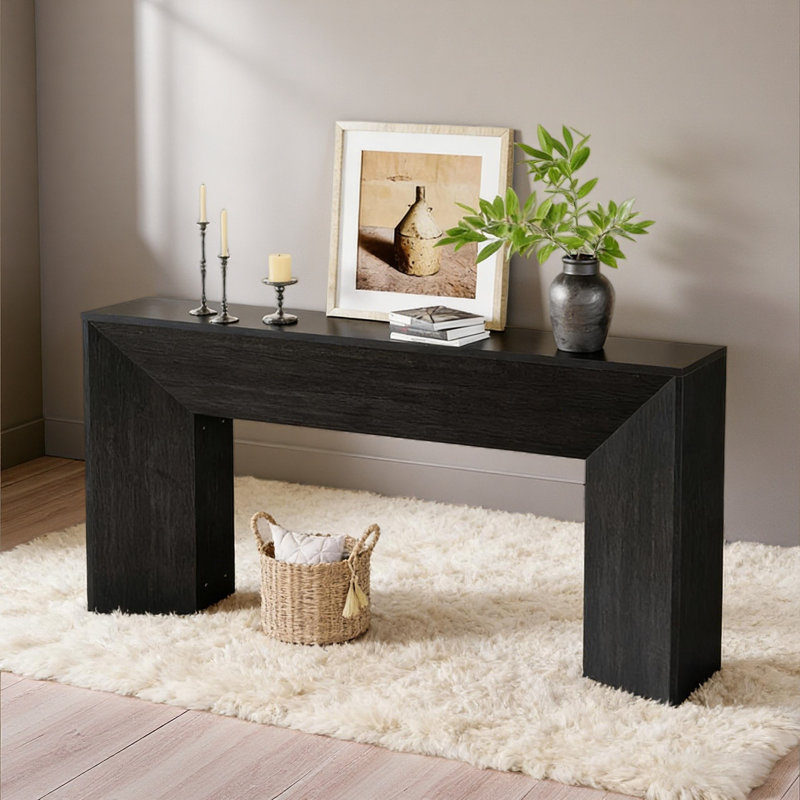 Sleek Side Table,Wooden Sofa Table,Modern Style Console Table