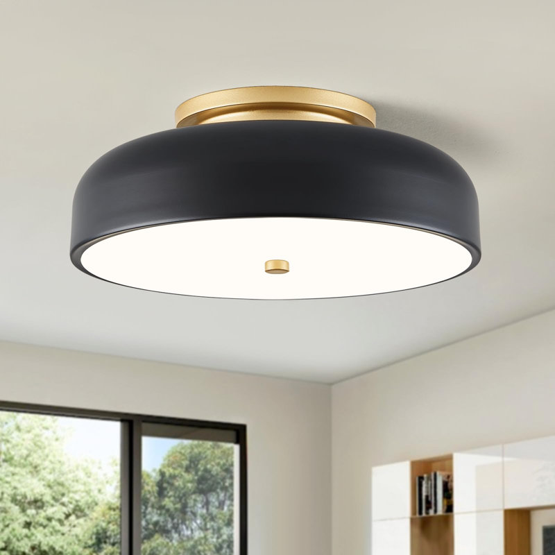Luminaire à DEL à intensité variable, plafonnier semi-encastré Mid-Century moderne 2700K-6000K 5CCT