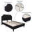 Aluino Arched Button Tufted Upholstered Platform Bed Frame - No Box Spring Required-395099099-395099097