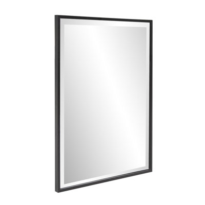 Matte Black Rectangle Metal Mirror