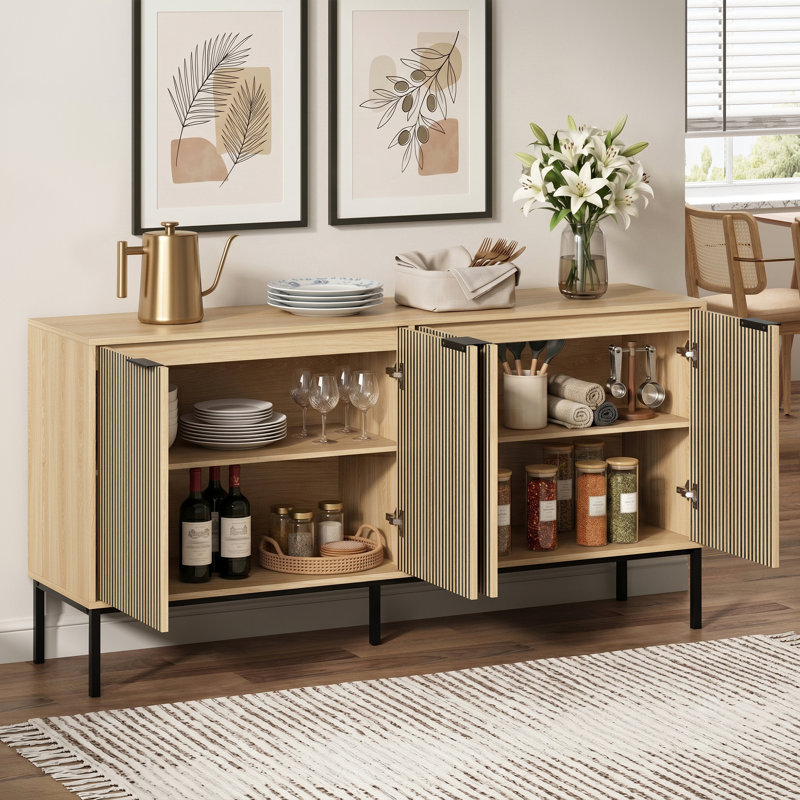 Buffet 63 "avec rangement, 31.5" H x 63" L x 15.7" W