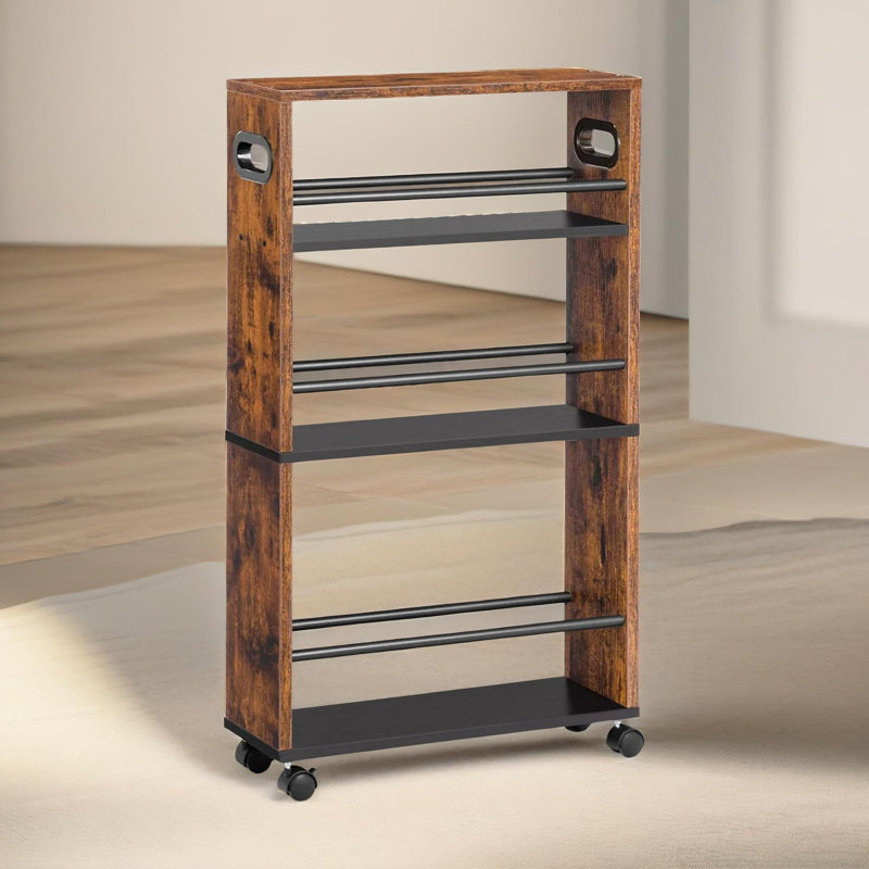 Gowanus 4-Tier Rolling Utility Cart with Handle