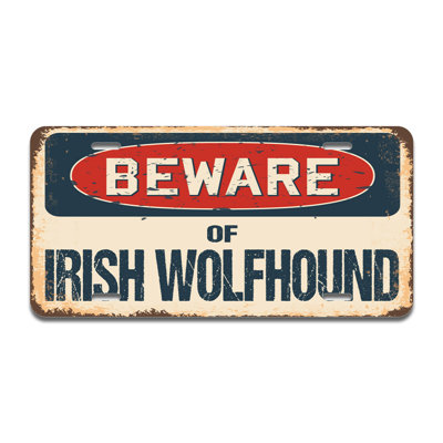 Cadre en aluminium Beware of Irish Wolfhound