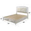 Lit blanc antique avec rangement et DEL-1131694038