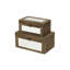 Ensemble de 2 boîtes en bois lavé-25313643