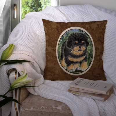 Tibetan Mastiff Outdoor Reversible Throw Pillow