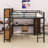 Space-Saving Loft Bed Featuring Built-In Closet, Study Desk, And Organizational Cubes-1655158605