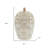 16" Cream Geometric Ceramic Bud Table Vase