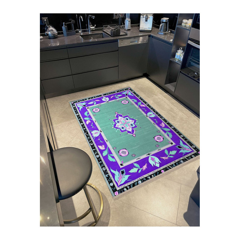 Tapis décoratif lavable à la machine moderne Rio, Tapis de couloir 2 pi 6 po x 9 pi 10 po inclus